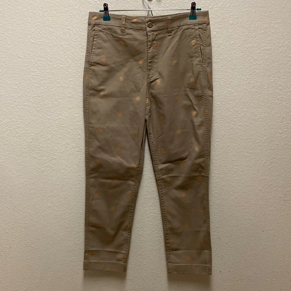 J. Crew Polka Dot Chino Pants Size 27